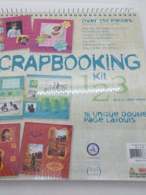 Scrapbooking Pad Kit Acid & Lignin Free 12 x 12 Single Side Paper With Stickers